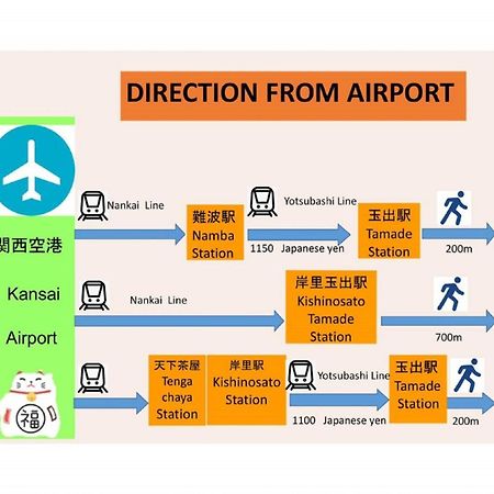 玉出204 Wifi付 玉出駅から徒歩2分 地下鉄難波迄8分 Apartment Osaka Luaran gambar